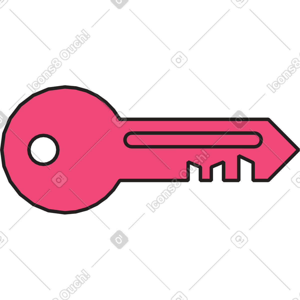 Illustration Grosse clé dans le style Dazzle Line à télécharger aux formats PNG, SVG