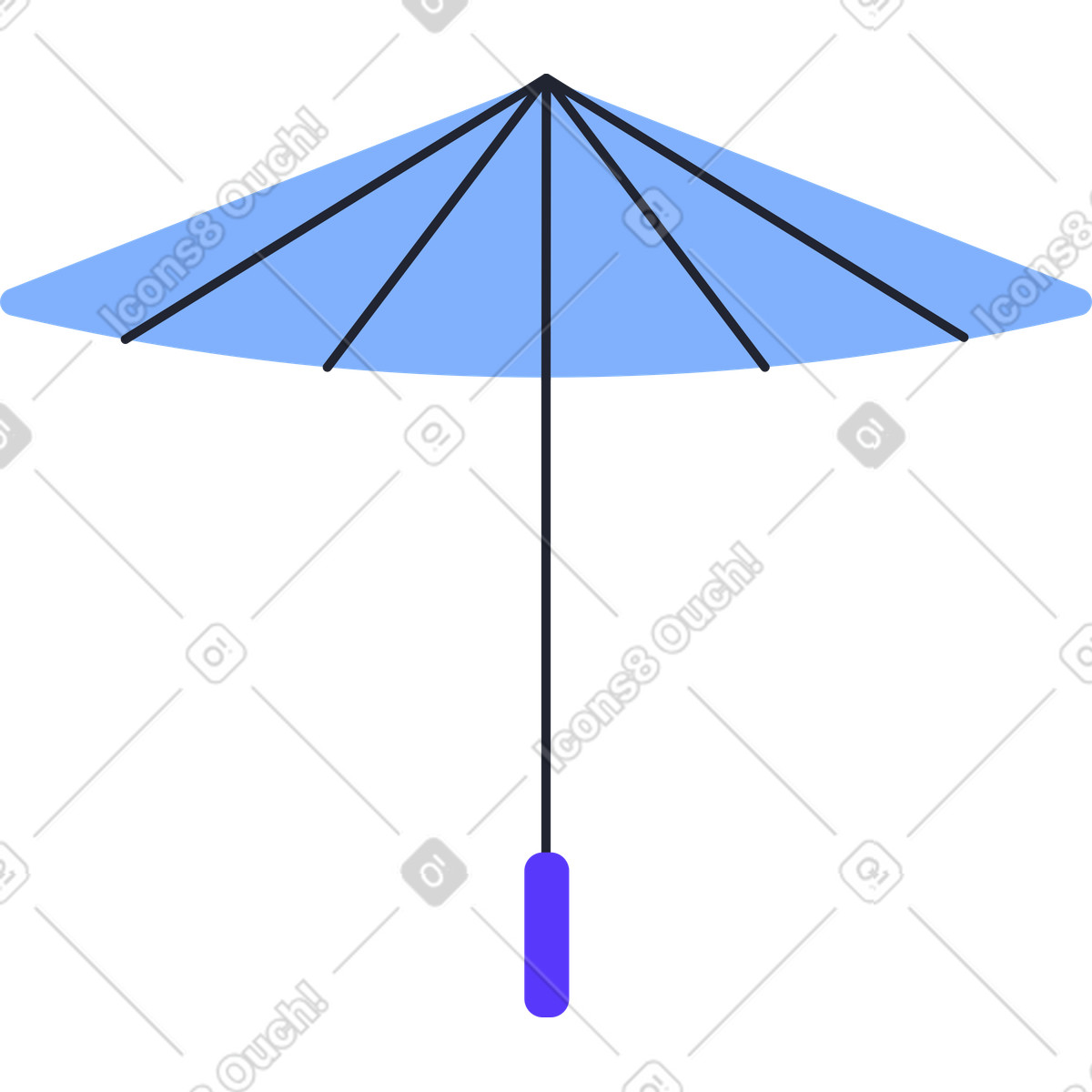 下载 Pablita 风格的 雨伞 插画，支持 PNG、SVG 格式