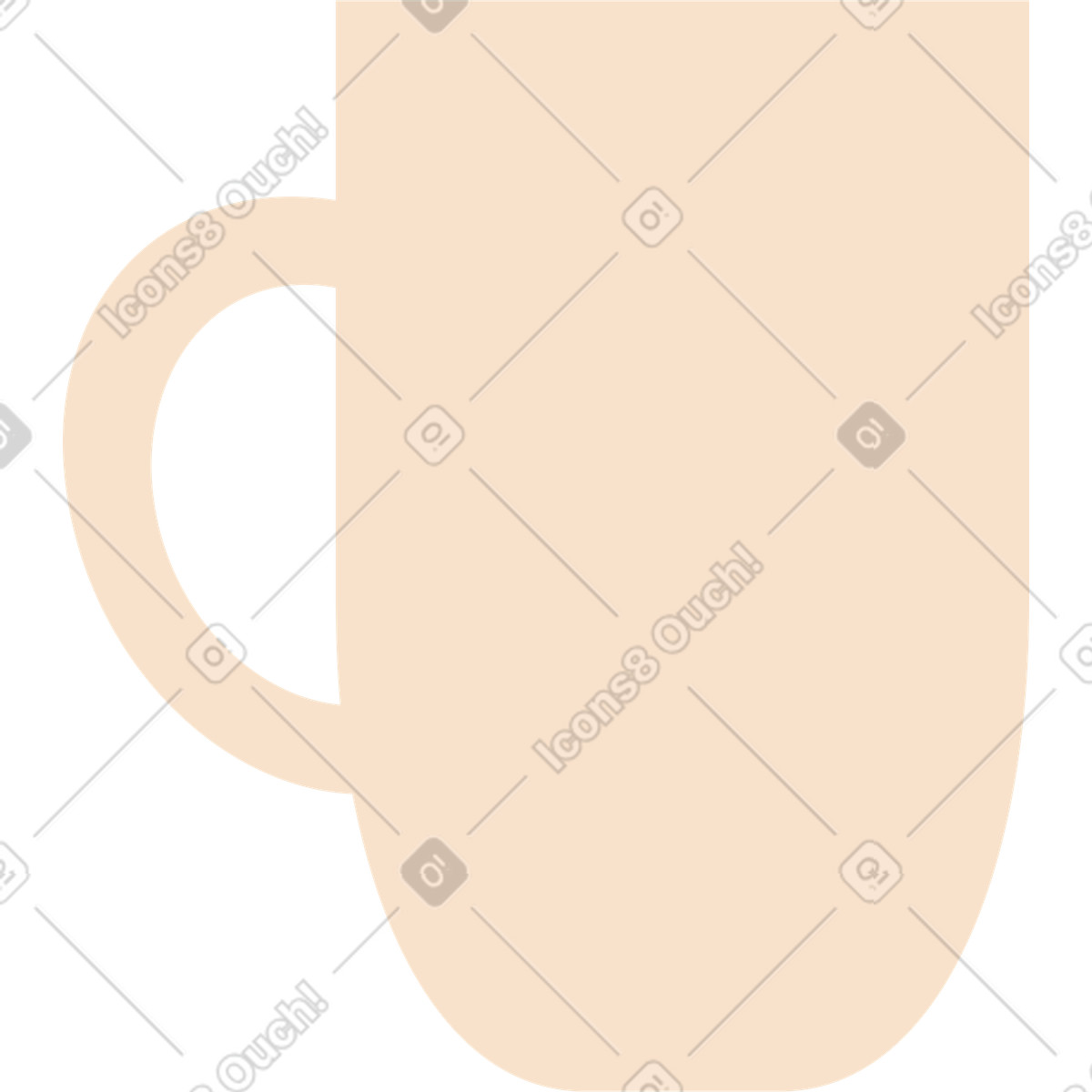 Ilustración Taza de café en estilo Folks a descargar en PNG y SVG