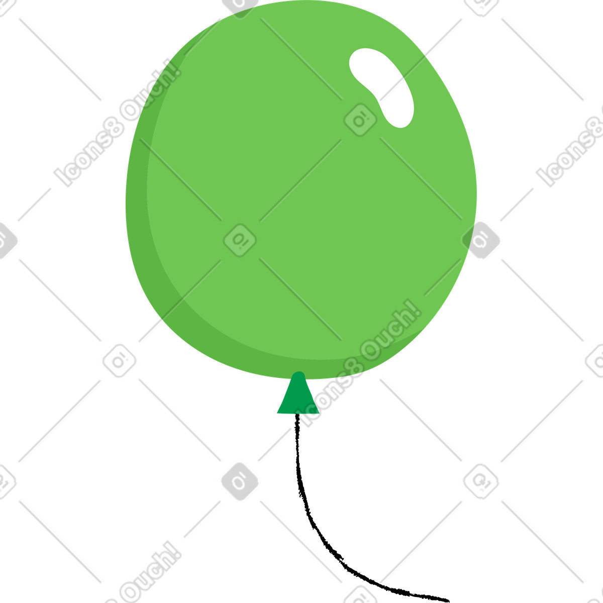 Ilustración Globo en estilo Rush a descargar en PNG y SVG