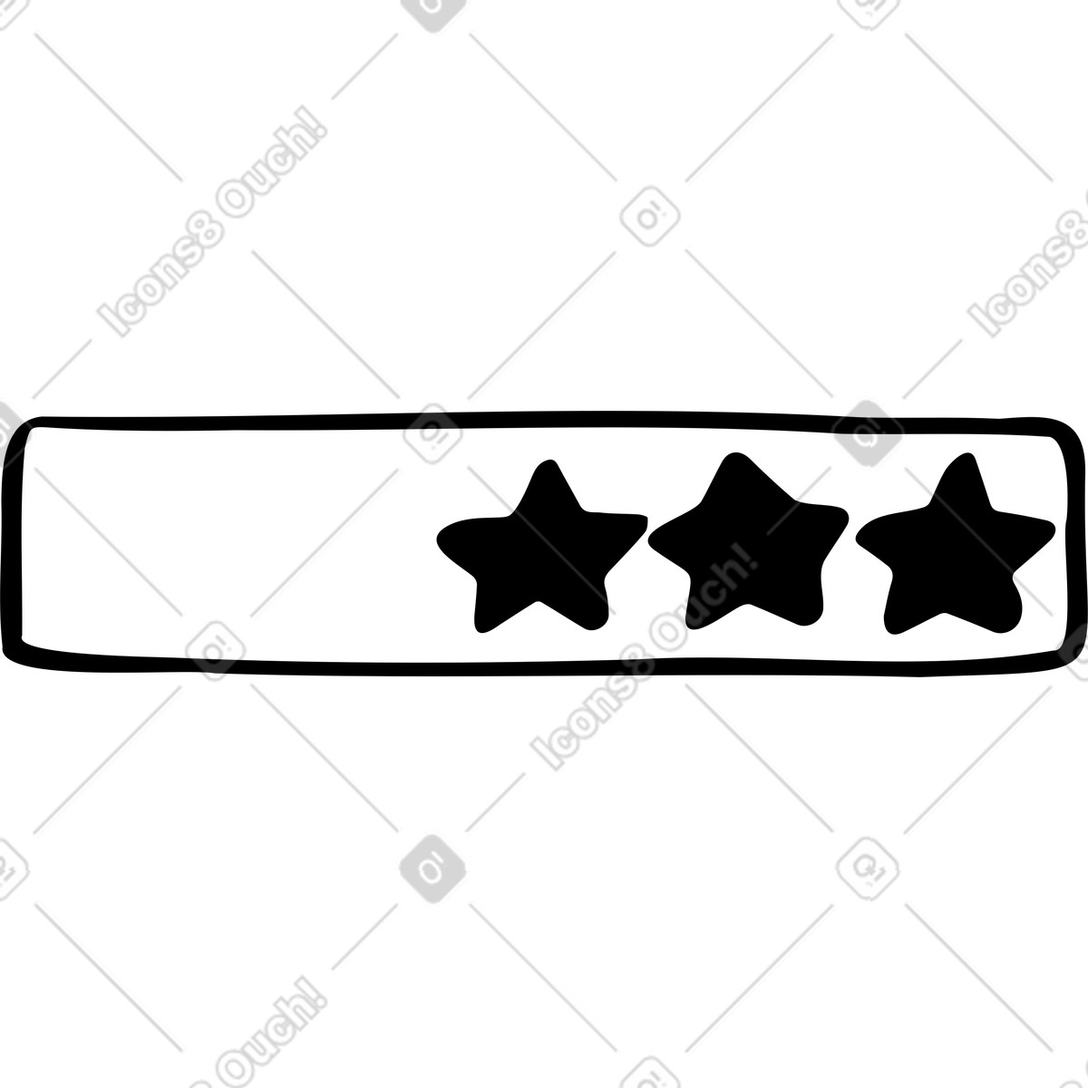 Block with stars illustration in Journal style download in PNG, SVG
