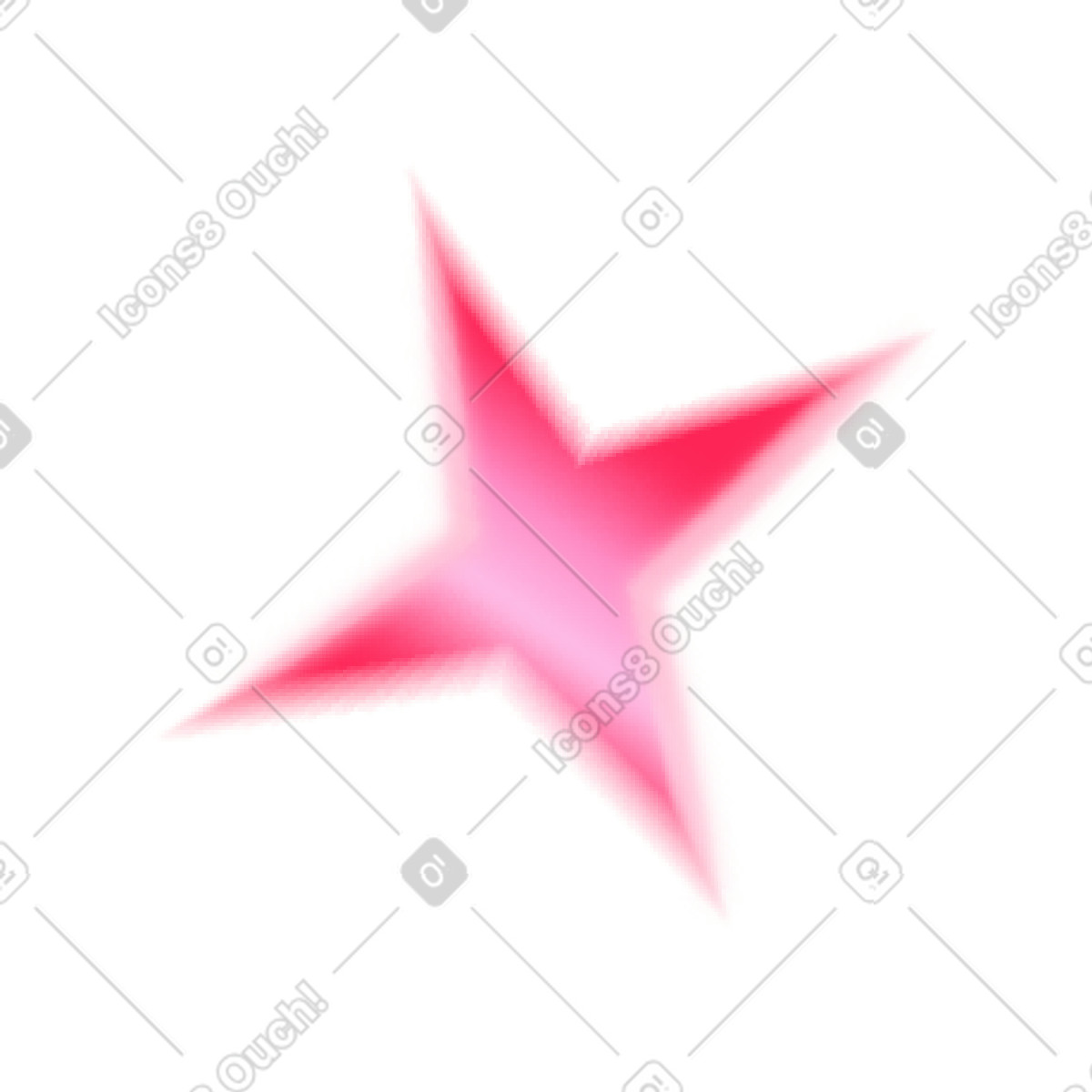 Verschwommener roter stern-Illustration im Burst-Stil als Download in PNG, SVG