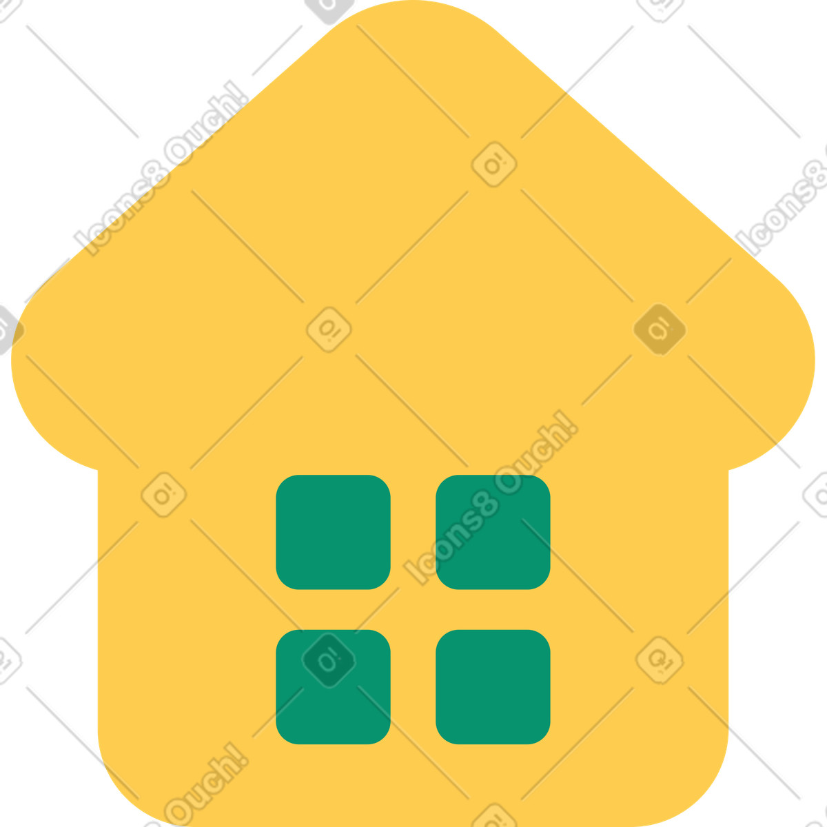 House illustration in Spot style download in PNG, SVG