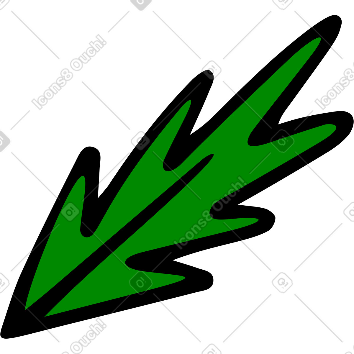 Fir tree brunch illustration in Comic style download in PNG, SVG