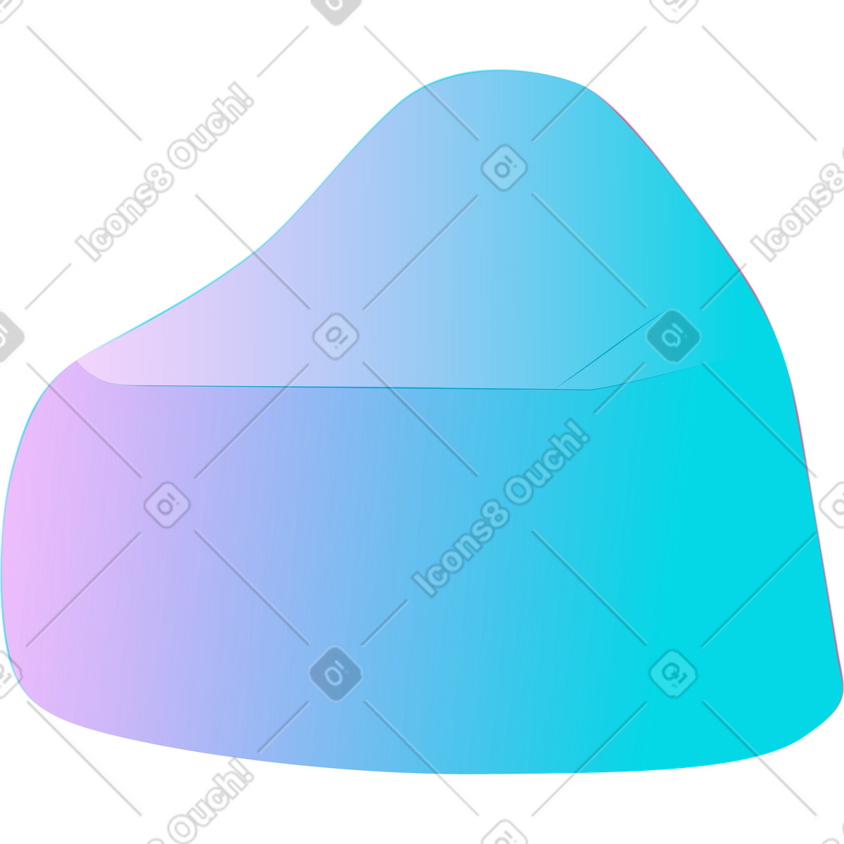 Sedia a sacco illustrazione in stile Neon scarica in PNG, SVG