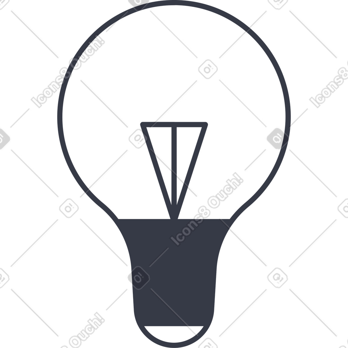 Ilustração de Lâmpada em no estilo Abstract para baixar em PNG, SVG