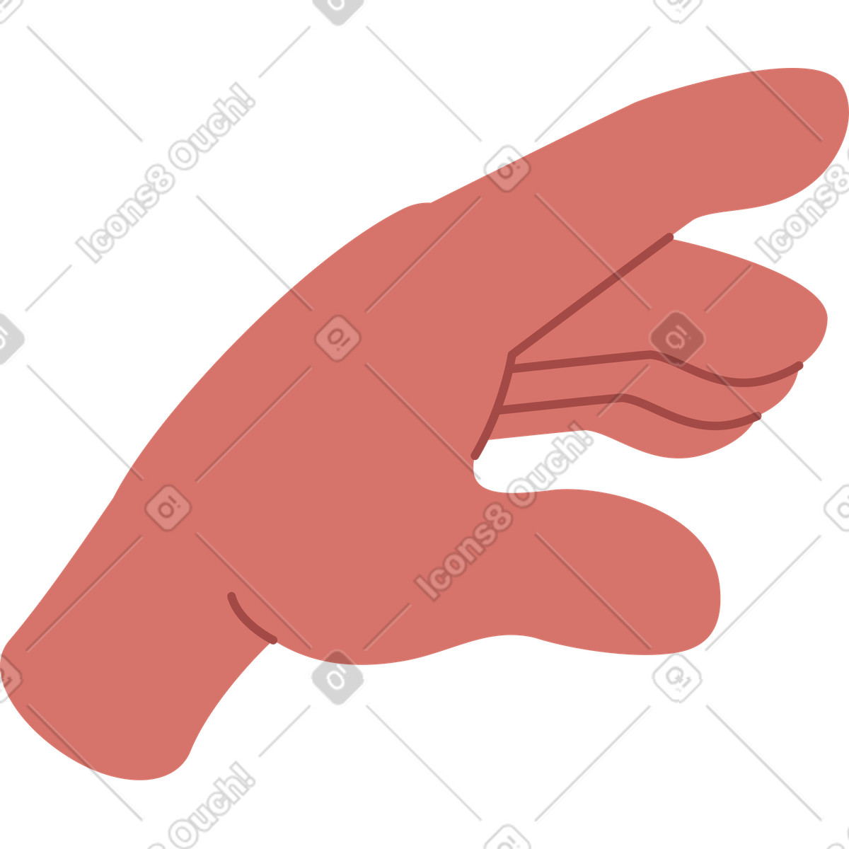 Airy スタイルの 左の手首 のイラストをPNG、SVG形式でダウンロード