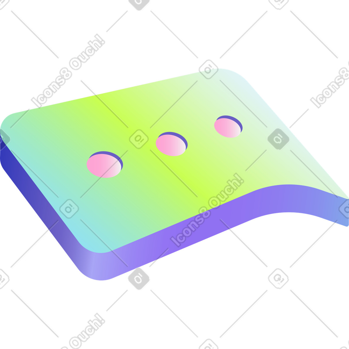 Message icon illustration in Isotech style download in PNG, SVG