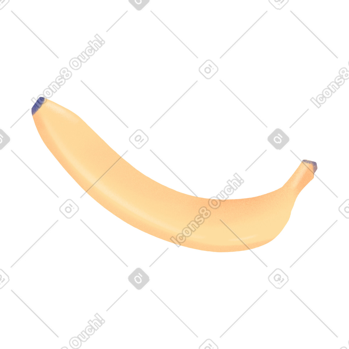 Yellow banana illustration in Smart style download in PNG, SVG