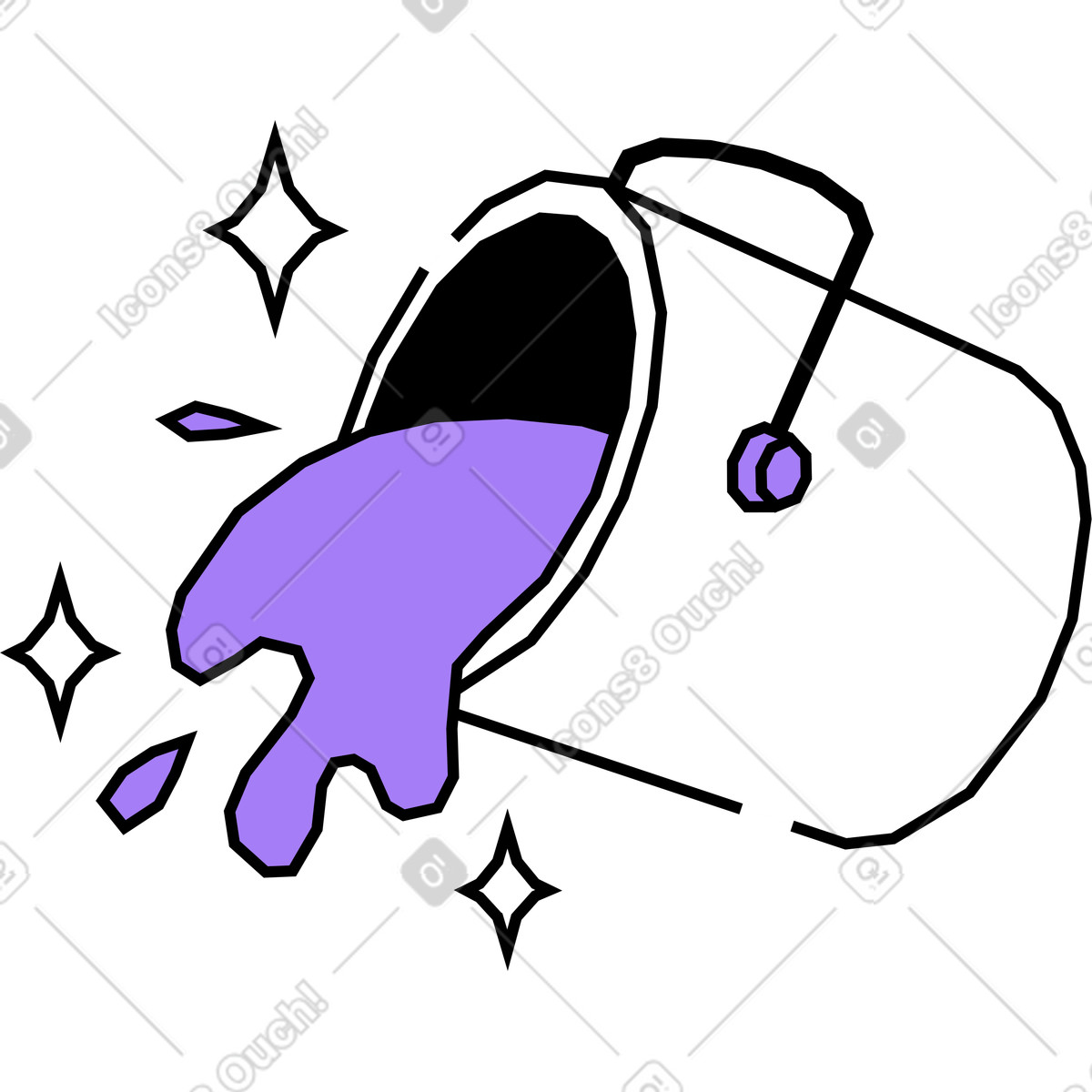 Ilustración Lata de pintura en estilo Amethyst a descargar en PNG y SVG