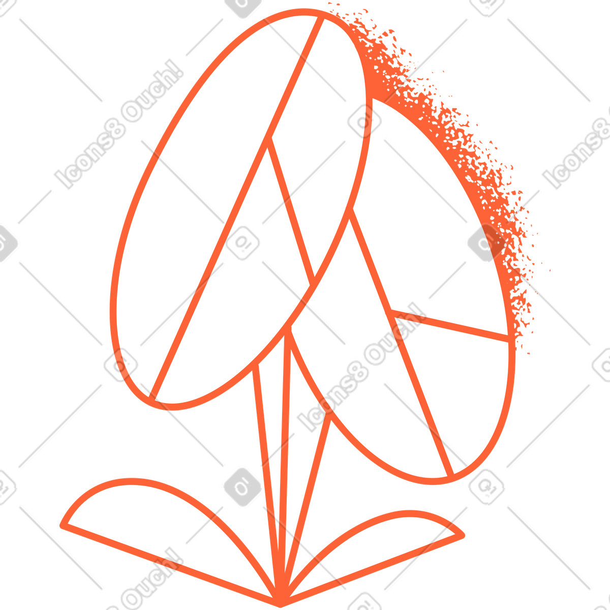Ilustración Flor en estilo Crayon a descargar en PNG y SVG