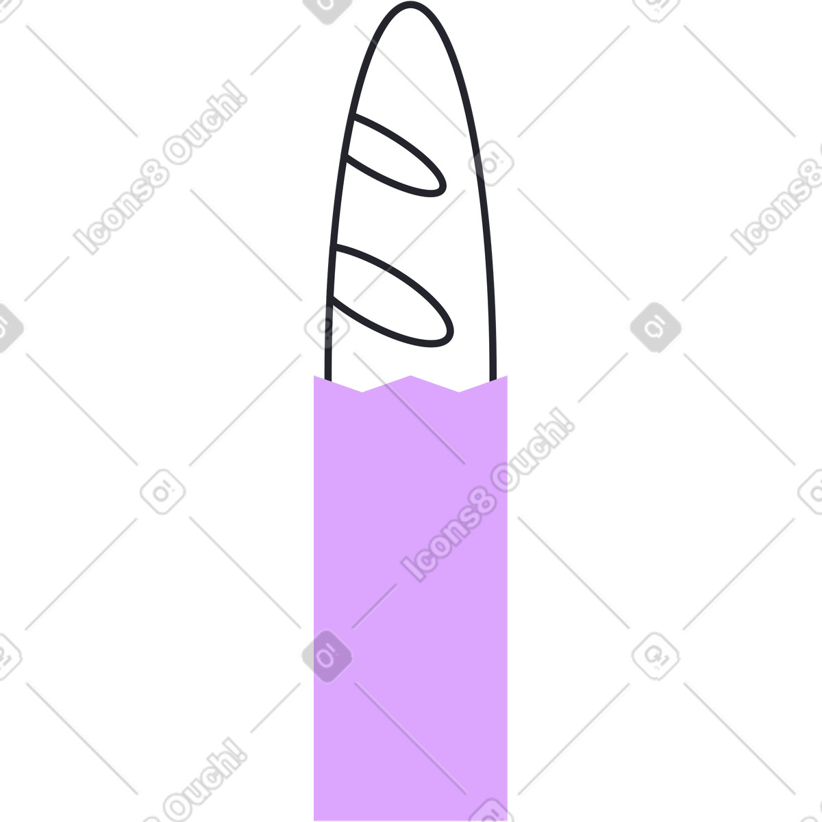 Grapy スタイルの バゲット のイラストをPNG、SVG形式でダウンロード
