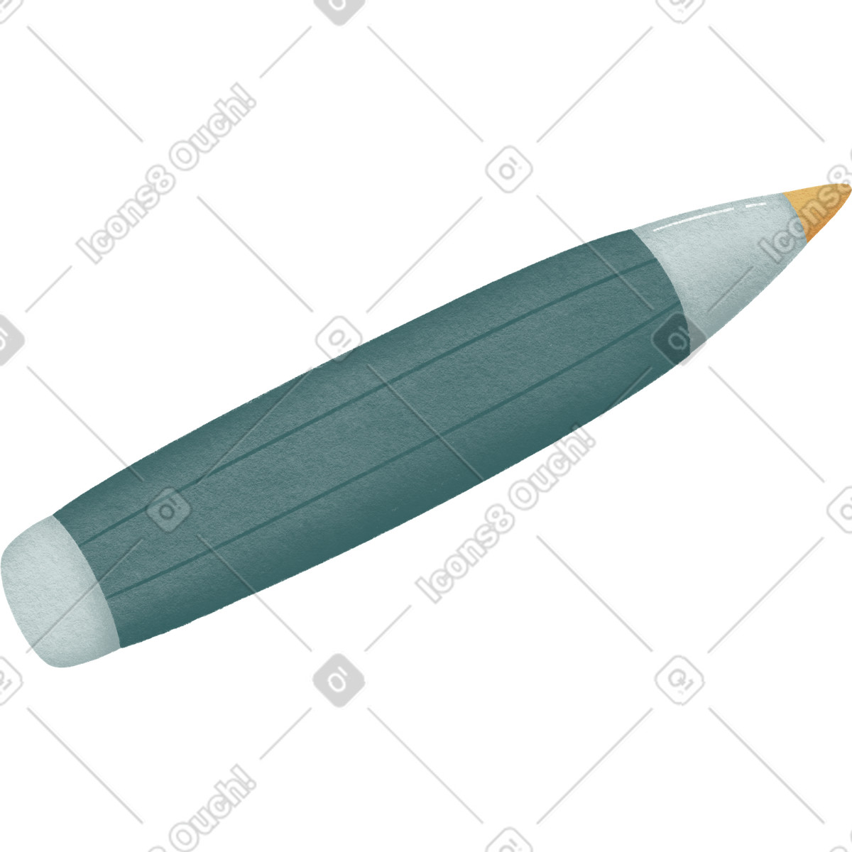 Ilustração de Lápis colorir amarelo em no estilo Woolly para baixar em PNG, SVG