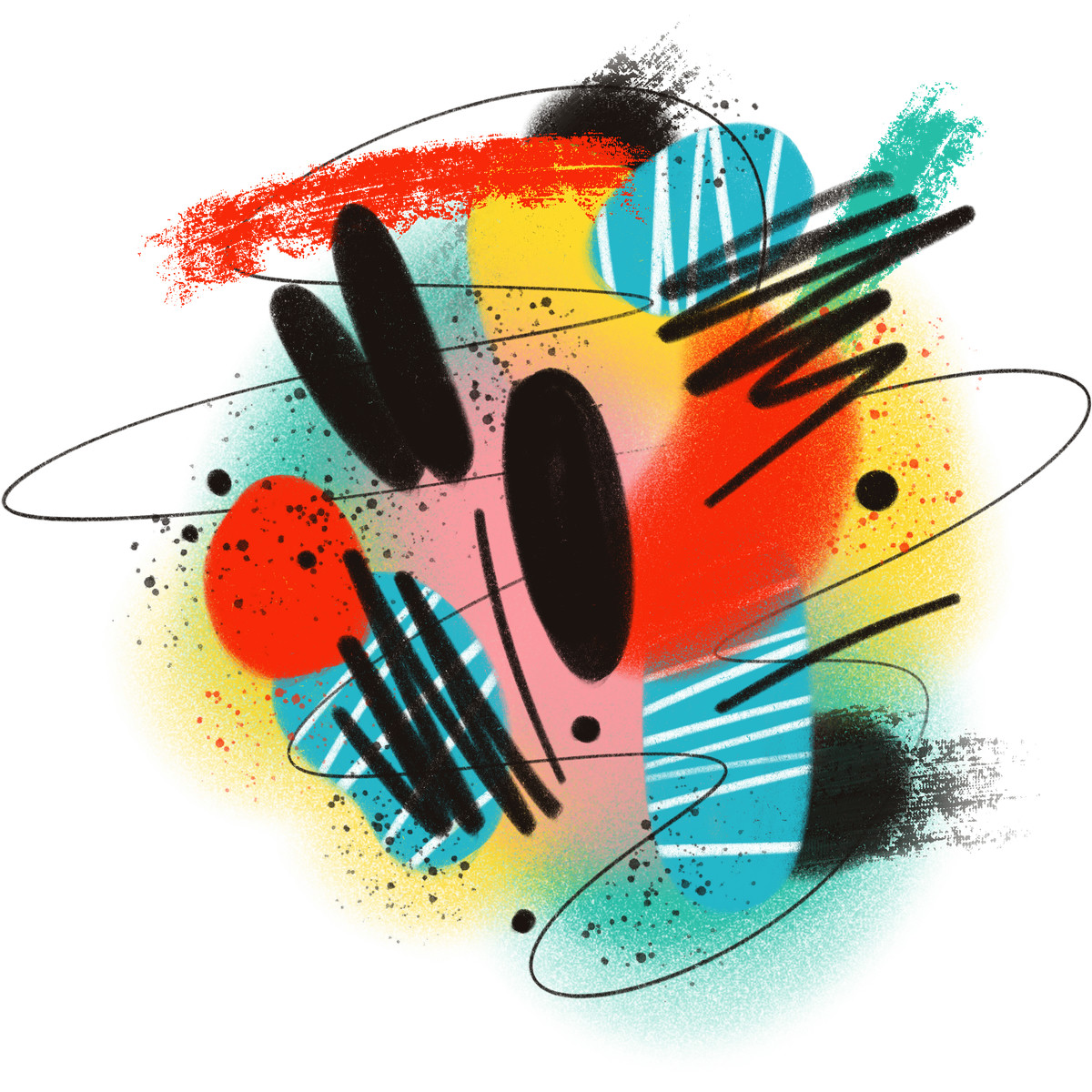 Abstract texture dry brush stain background illustrazione in stile Textures scarica in PNG, SVG