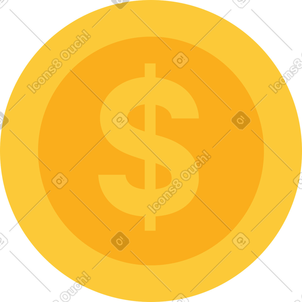 下载 Juicy 风格的 硬币美元 插画，支持 PNG、SVG 格式