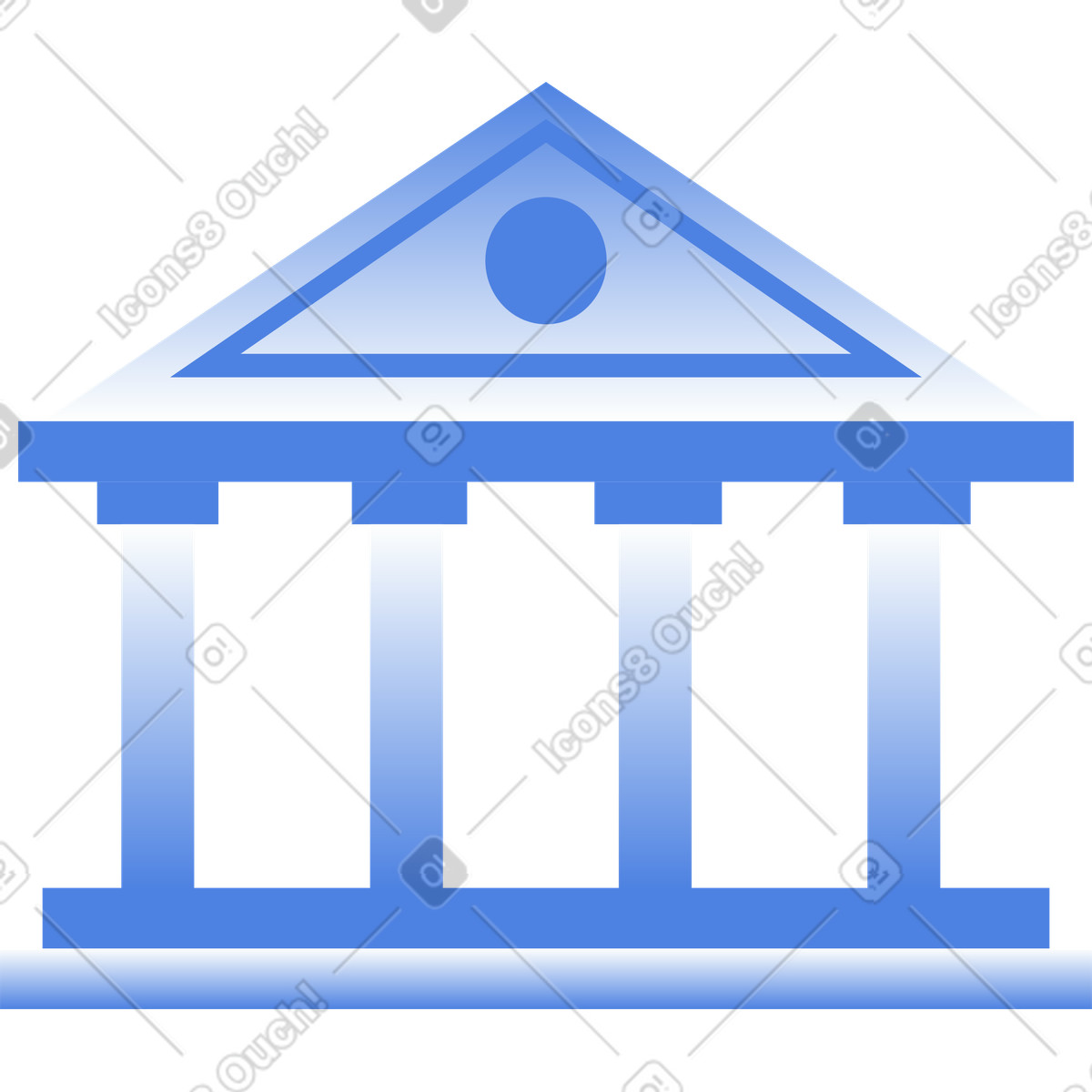 Bank illustration showcasing government themes in clipart, available as PNG graphics