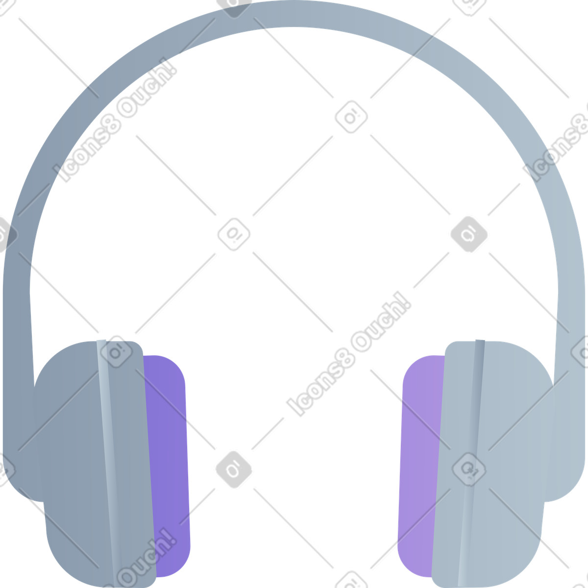 Cuffie illustrazione in stile Silky scarica in PNG, SVG
