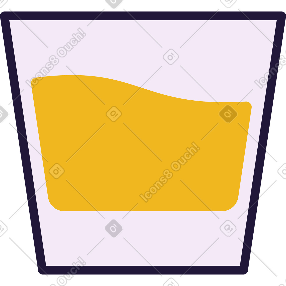 Whiskey clipart illustration featuring a bottle and glass, showcasing vector graphics