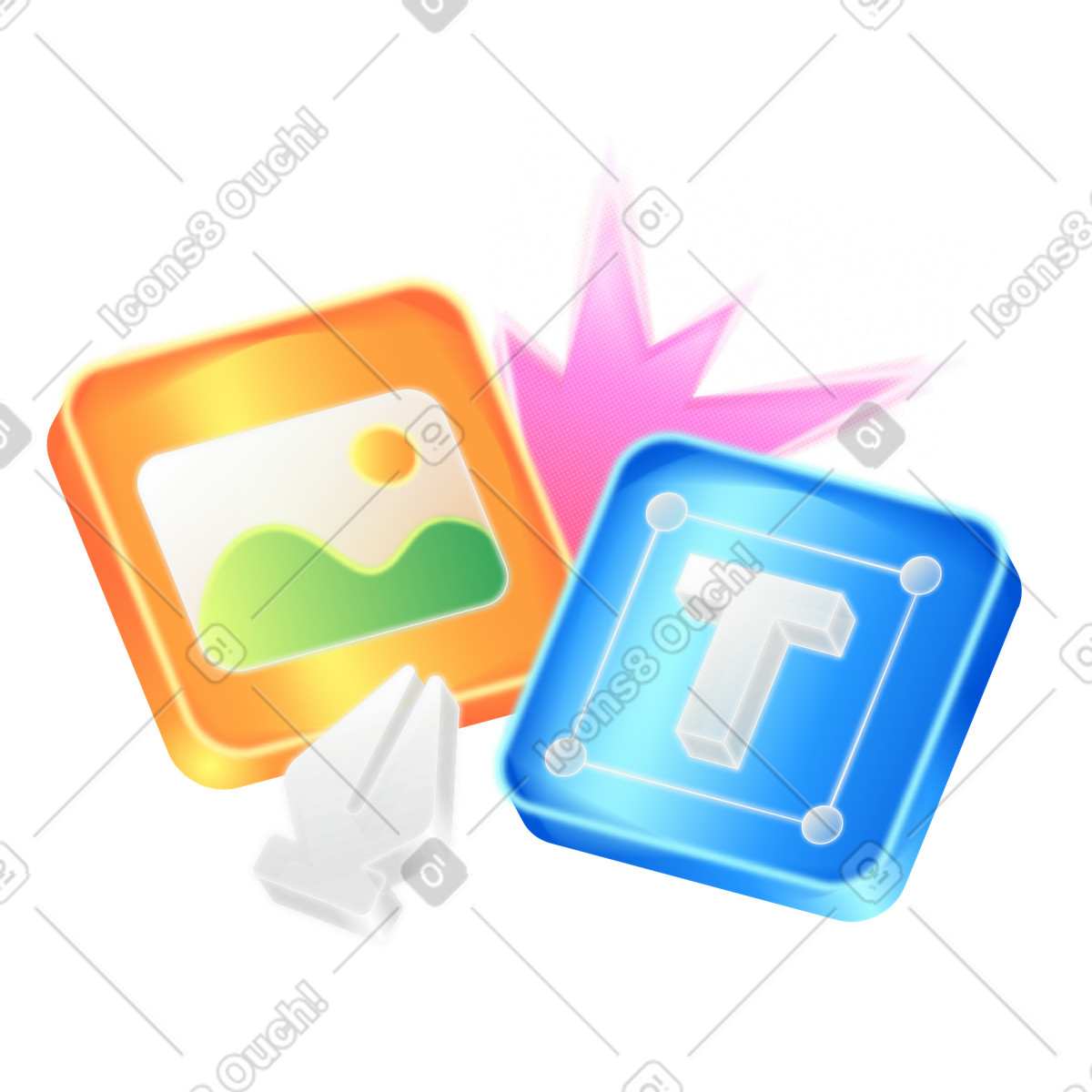 Strumenti di progettazione e file immagine illustrazione in stile Burst scarica in PNG, SVG