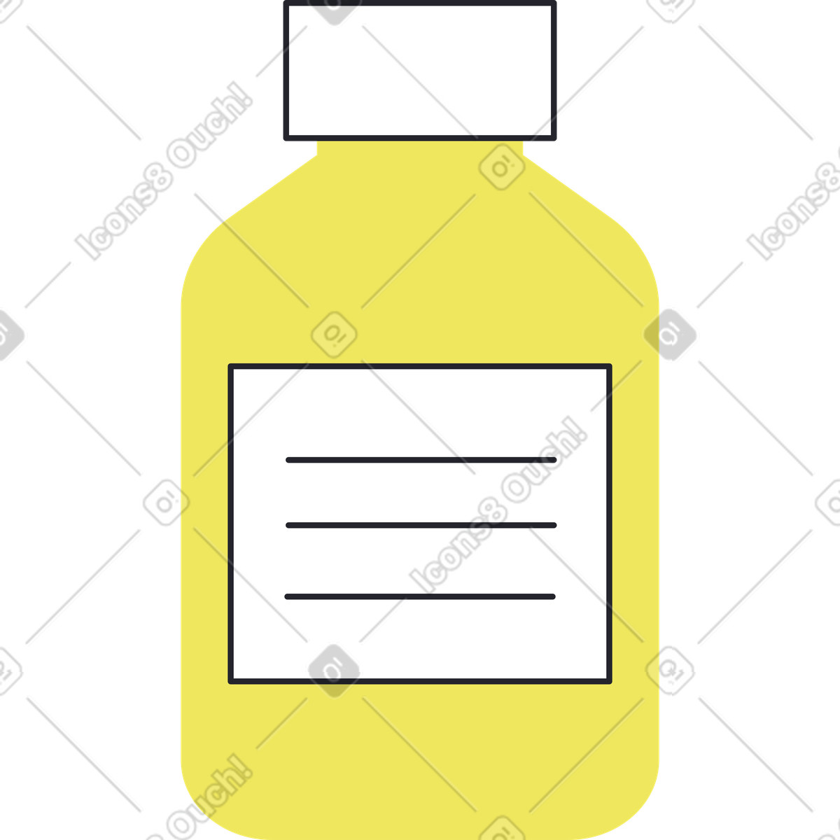 Boba 스타일의 약병 일러스트레이션 PNG, SVG 다운로드