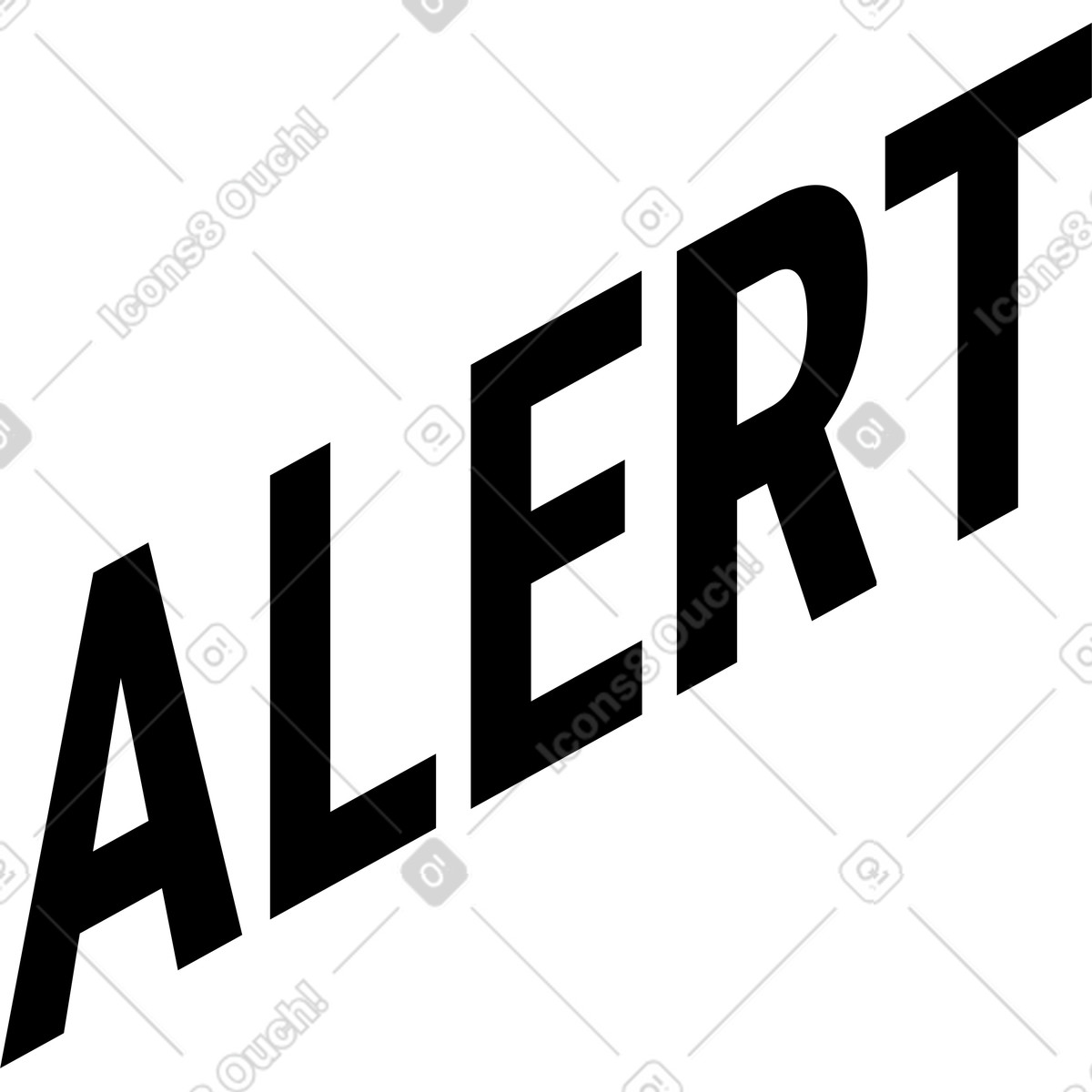 Illustration Alerte dans le style Memphis à télécharger aux formats PNG, SVG