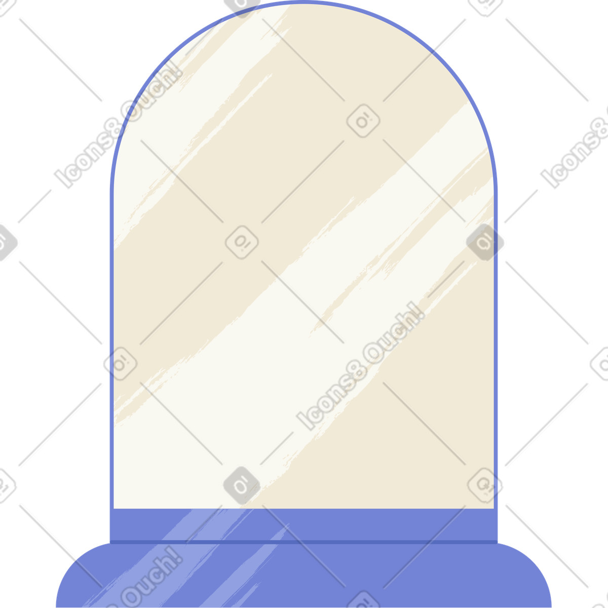 Mostra vaso di vetro illustrazione in stile Juicy scarica in PNG, SVG