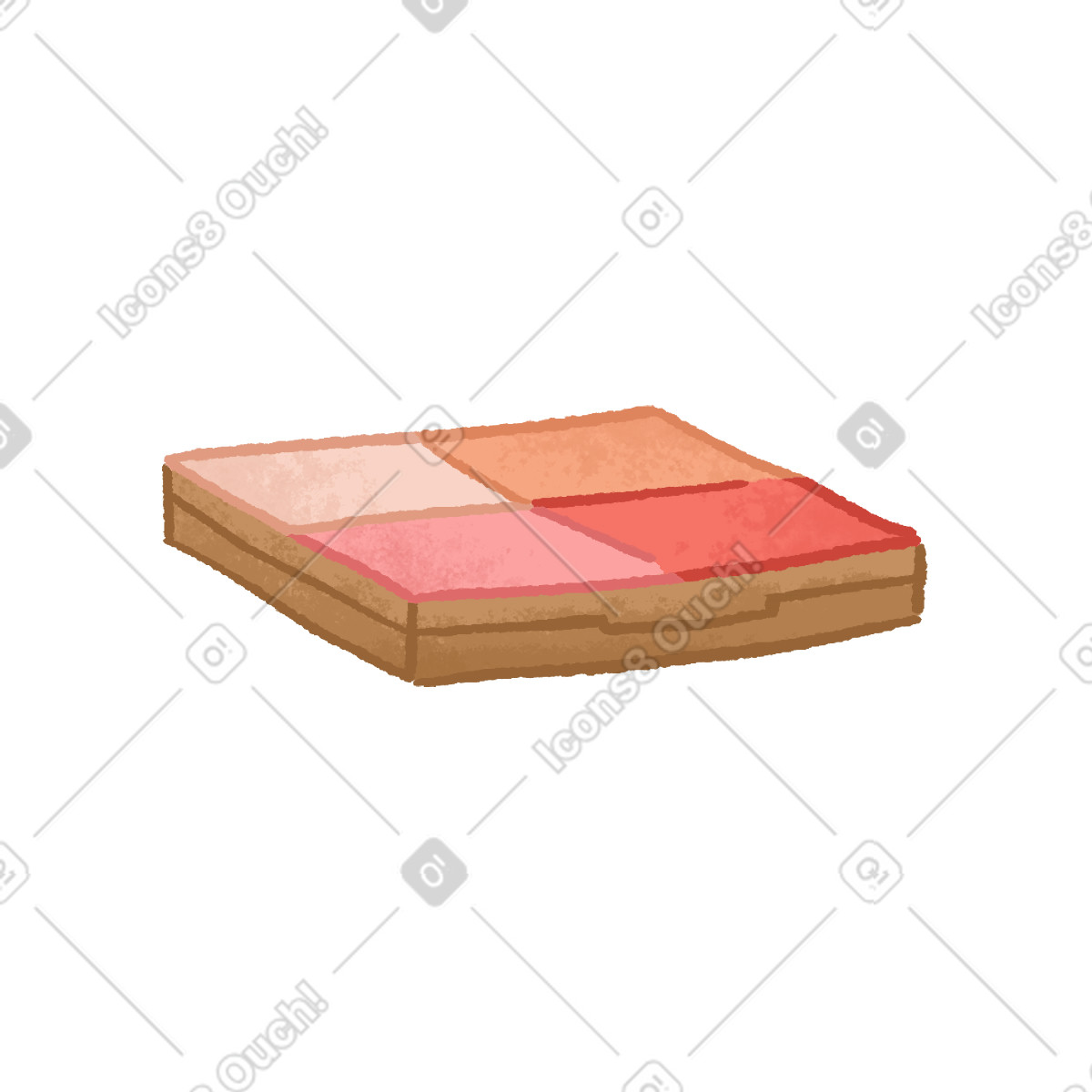 Eyeshadow palette illustrazione in stile Hue scarica in PNG, SVG