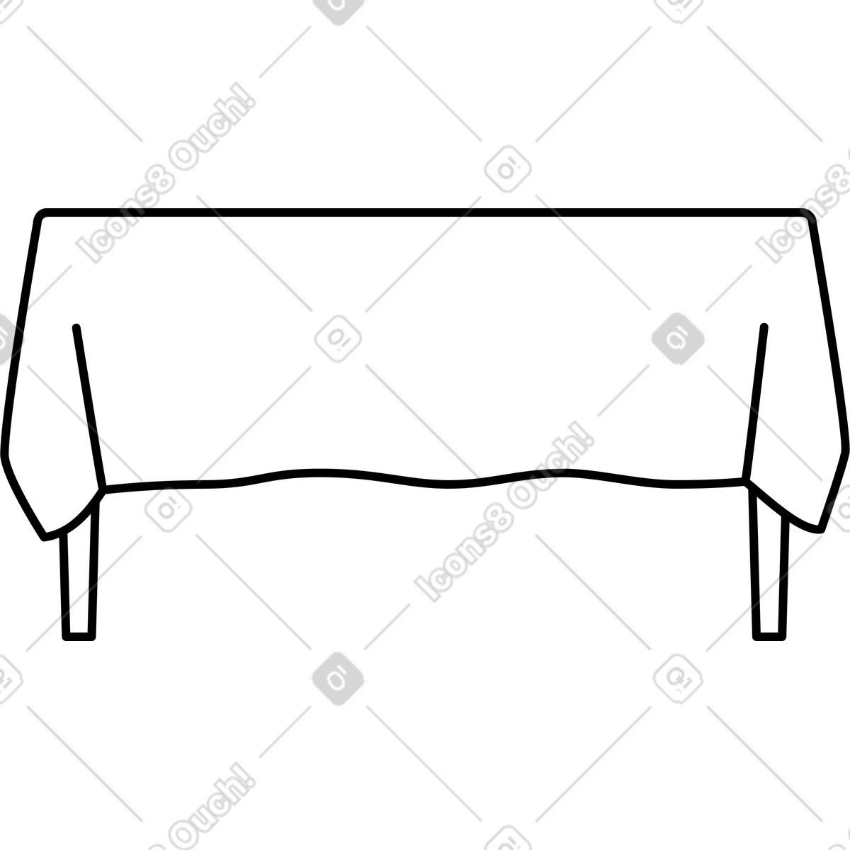 Tavolo illustrazione in stile Transistor scarica in PNG, SVG