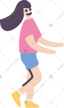 Girl walking PNG, SVG