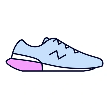 A minimalist illustration focusing on the silhouette of a new balance sneaker
