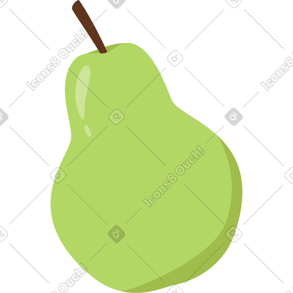 下载 Lagom 风格的 梨 插画，支持 PNG、SVG 格式