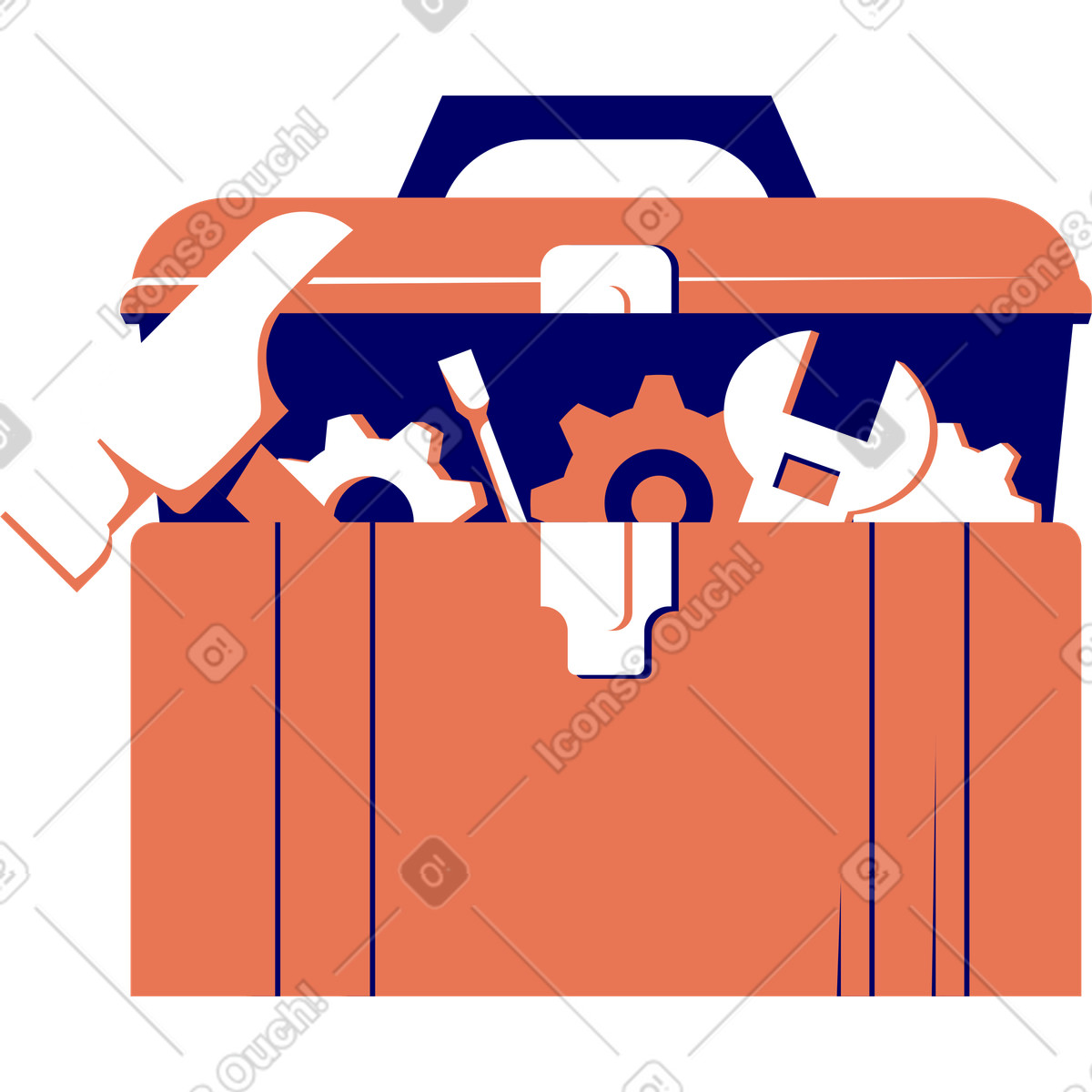 Ilustración Caja de herramientas en estilo Lounge a descargar en PNG y SVG