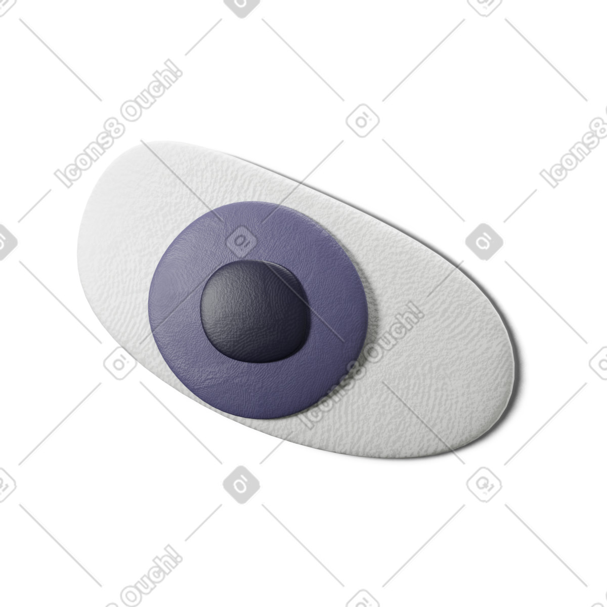 Occhio ovale illustrazione in stile 3D Stripy scarica in PNG, SVG