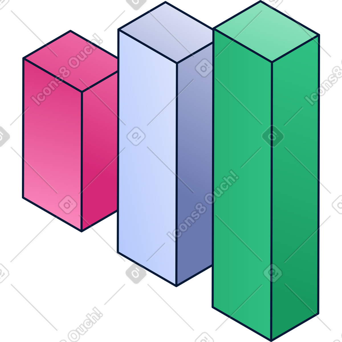 Columns graph analytics illustration in Neat style download in PNG, SVG