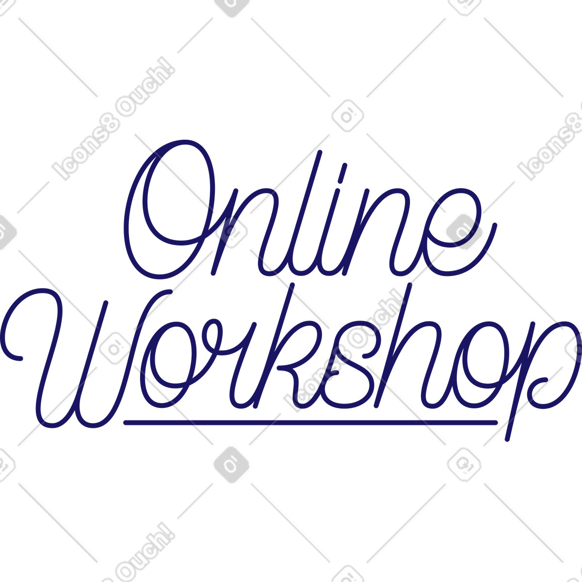 Ilustración Taller online de lettering en estilo Matey a descargar en PNG y SVG