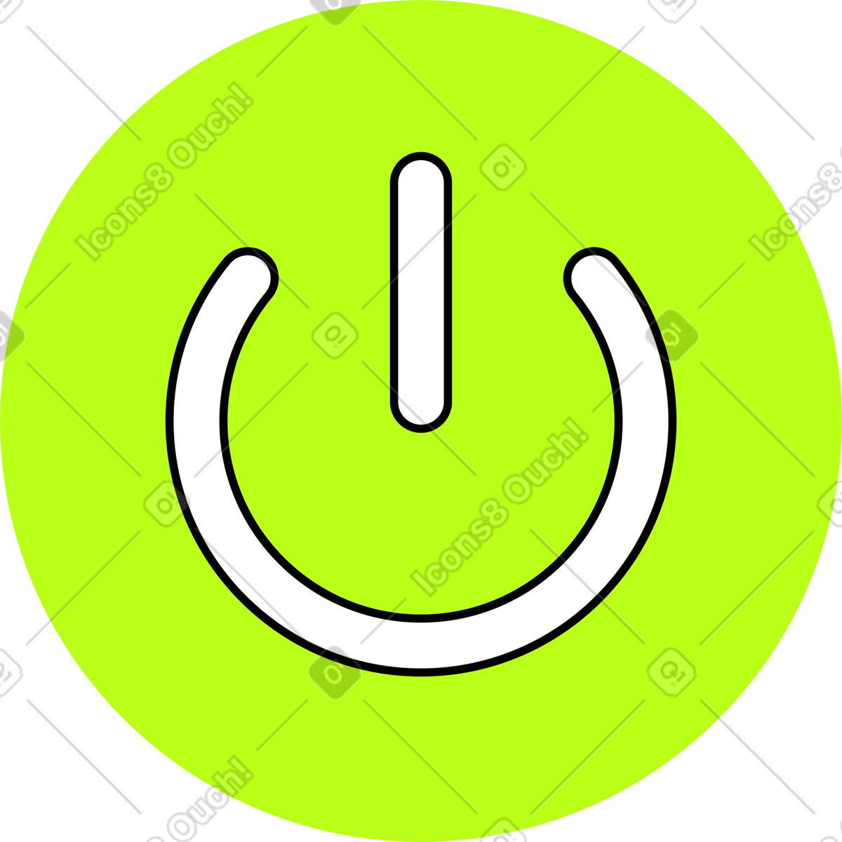 Ilustración Power-button en estilo Jumble a descargar en PNG y SVG