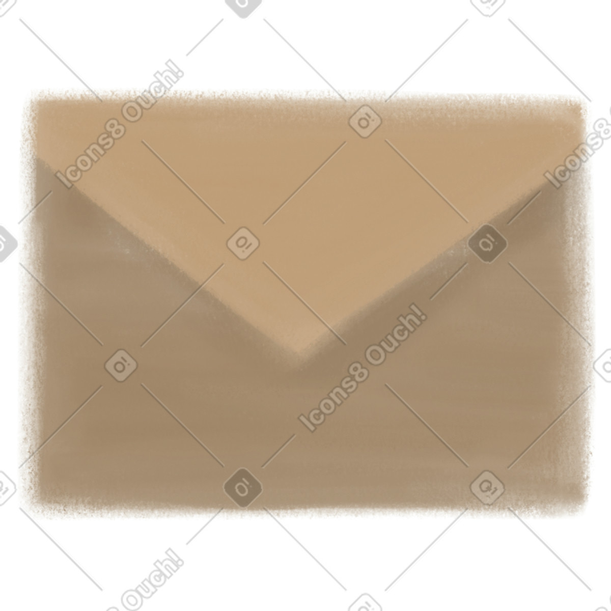 Mushy 스타일의 Envelope 일러스트레이션 PNG, SVG 다운로드