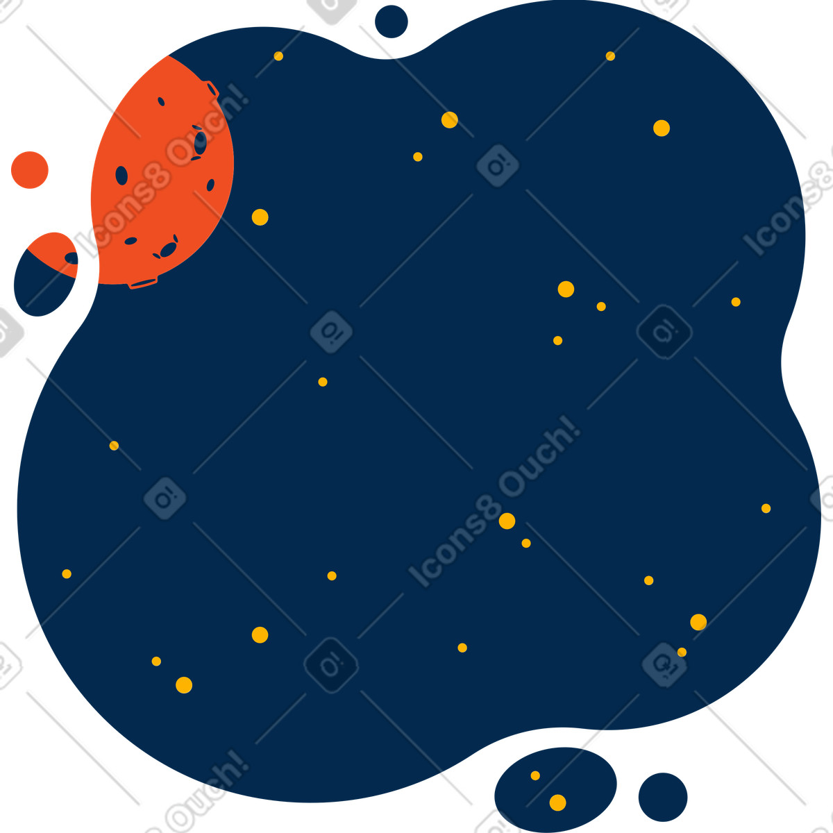 Cosmo illustrazione in stile Flame scarica in PNG, SVG