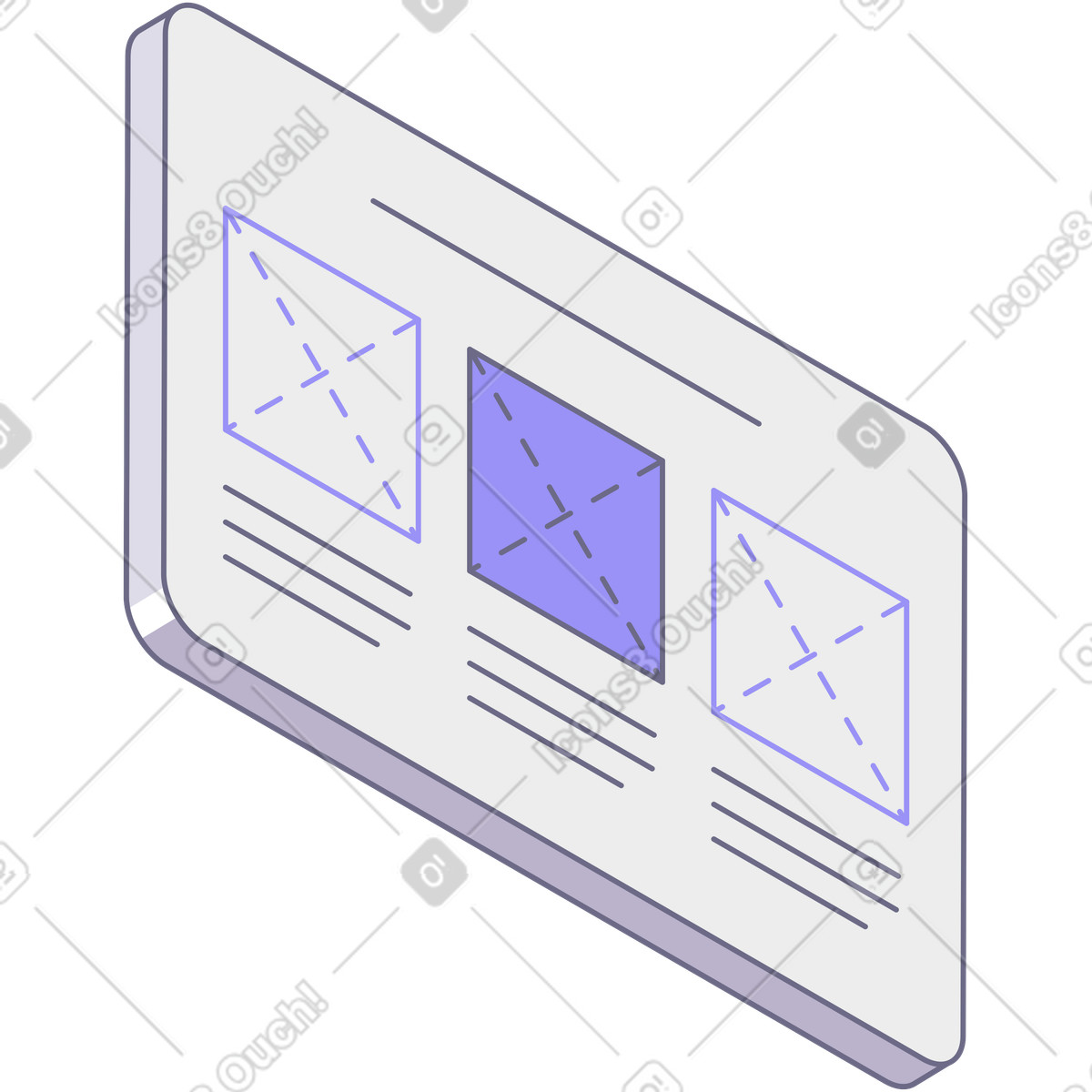 Web-design-platte-Illustration im Modul-Stil als Download in PNG, SVG