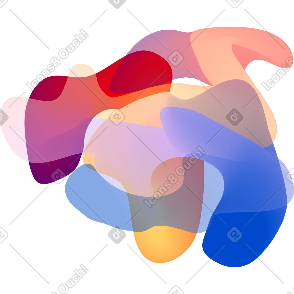 Rainbow spot illustration in Forms style download in PNG, SVG