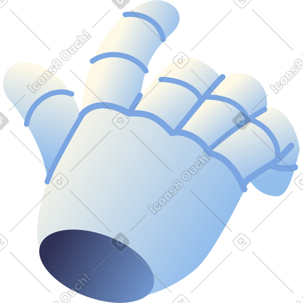 Robot hand pointing gesture illustration in Beam style download in PNG, SVG