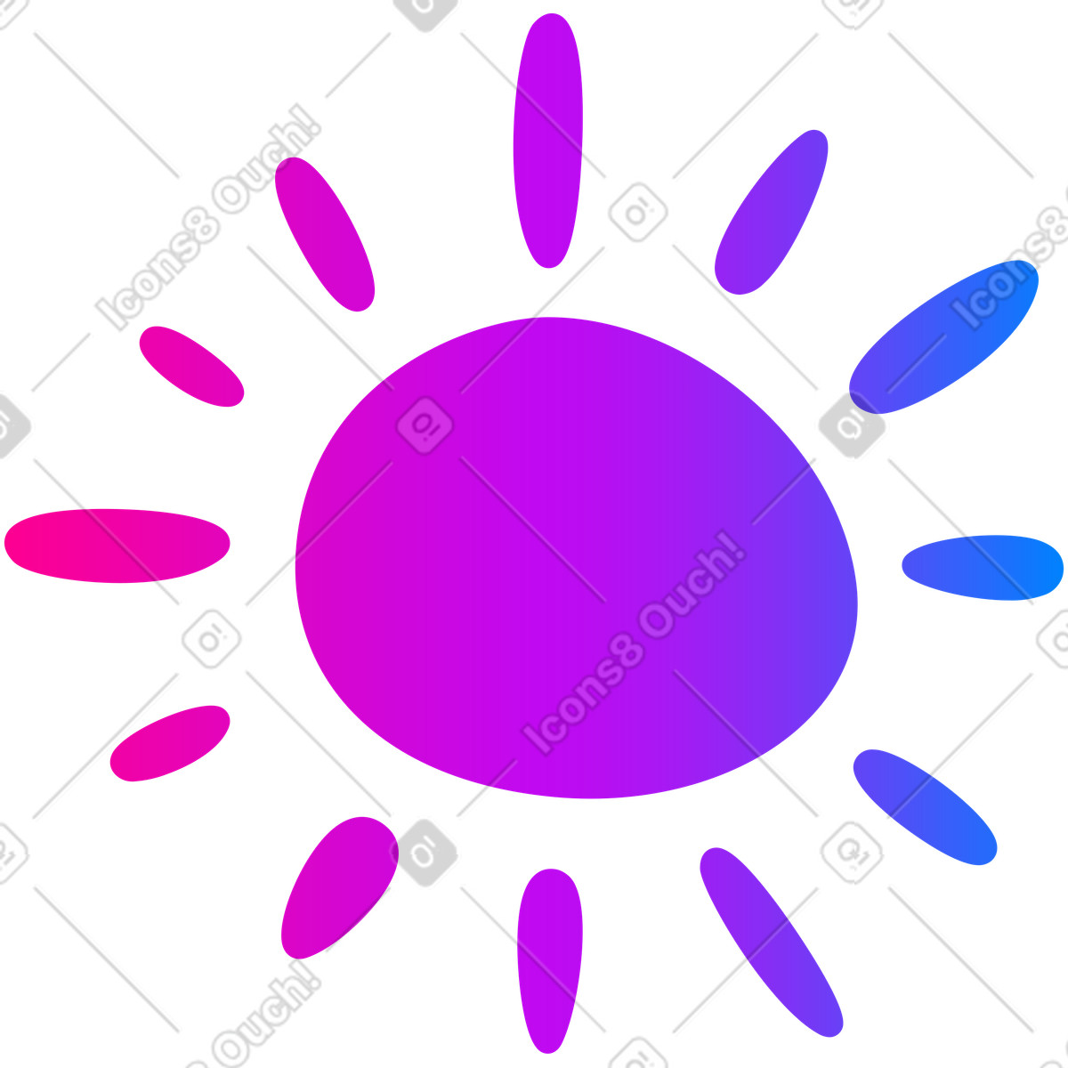 Vibrant スタイルの 太陽 のイラストをPNG、SVG形式でダウンロード
