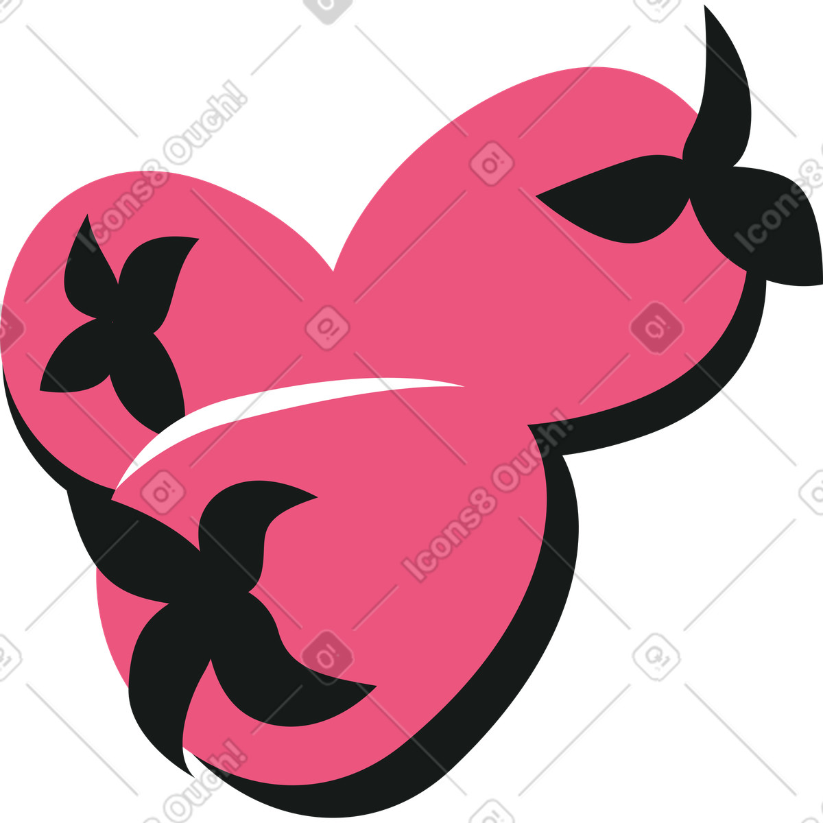 Ilustración Tres bayas en estilo Lounge a descargar en PNG y SVG