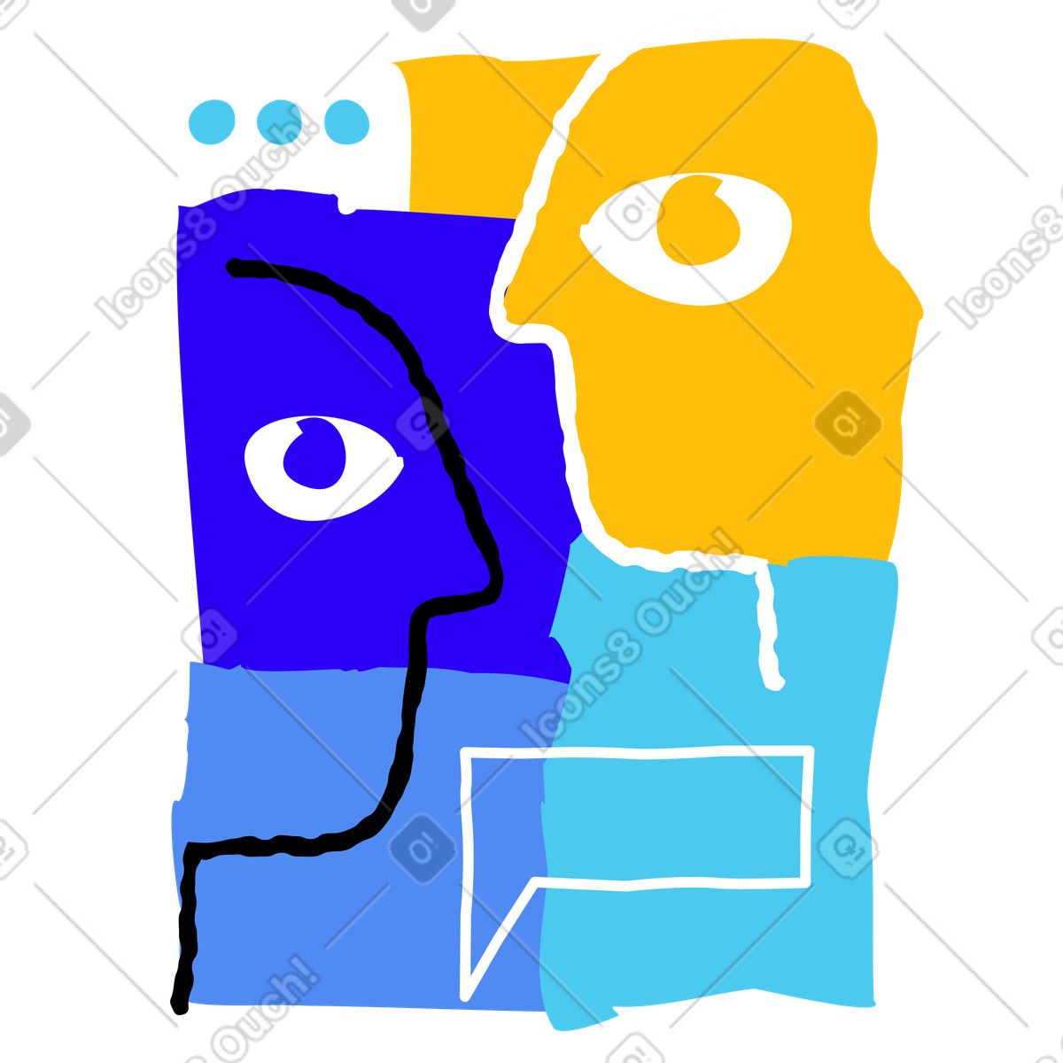 Ilustração de Perguntas frequentes em no estilo Puzzle para baixar em PNG, SVG