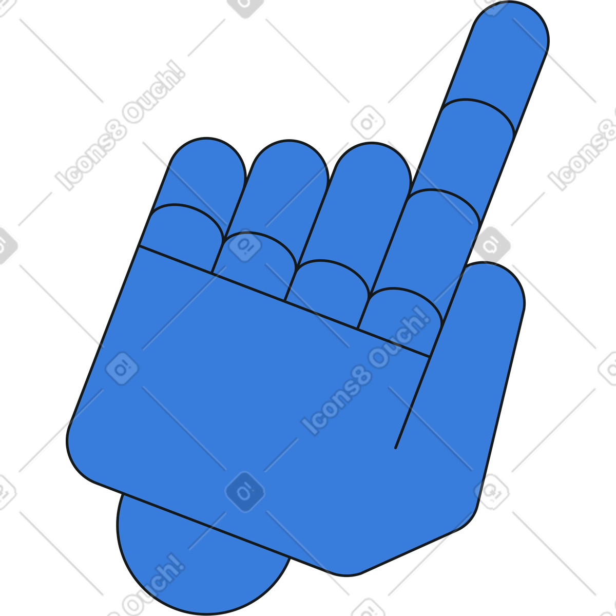 Robot hand pointing illustration in Midnight style download in PNG, SVG