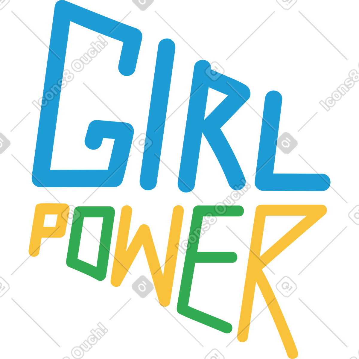 Potere della ragazza illustrazione in stile Jaconda scarica in PNG, SVG