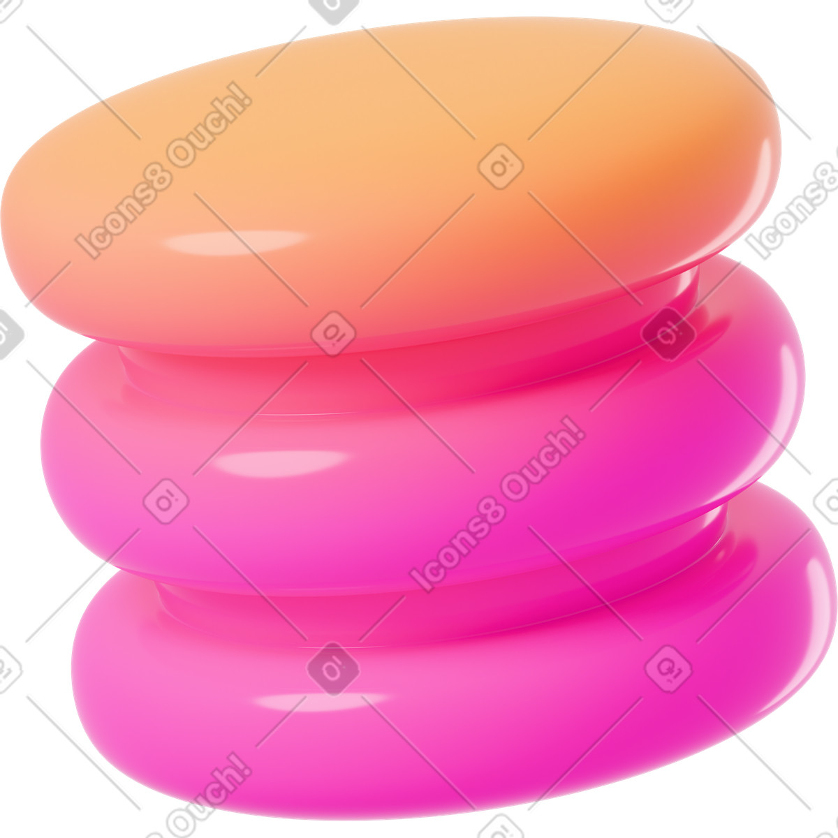Abstract smooth shape with soft gradient animated illustration in GIF, Lottie (JSON), AE