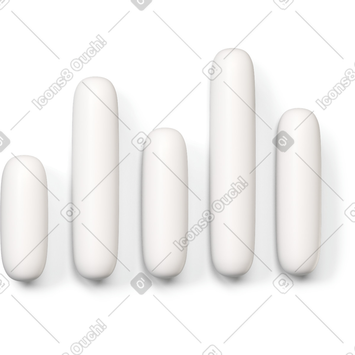Ilustração de Ícone gráfico barras em no estilo 3D Buddy para baixar em PNG, SVG