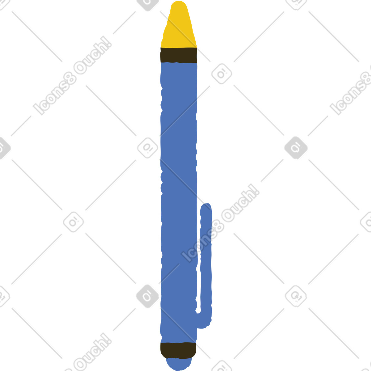 Illustration Stylo dans le style Bermuda à télécharger aux formats PNG, SVG