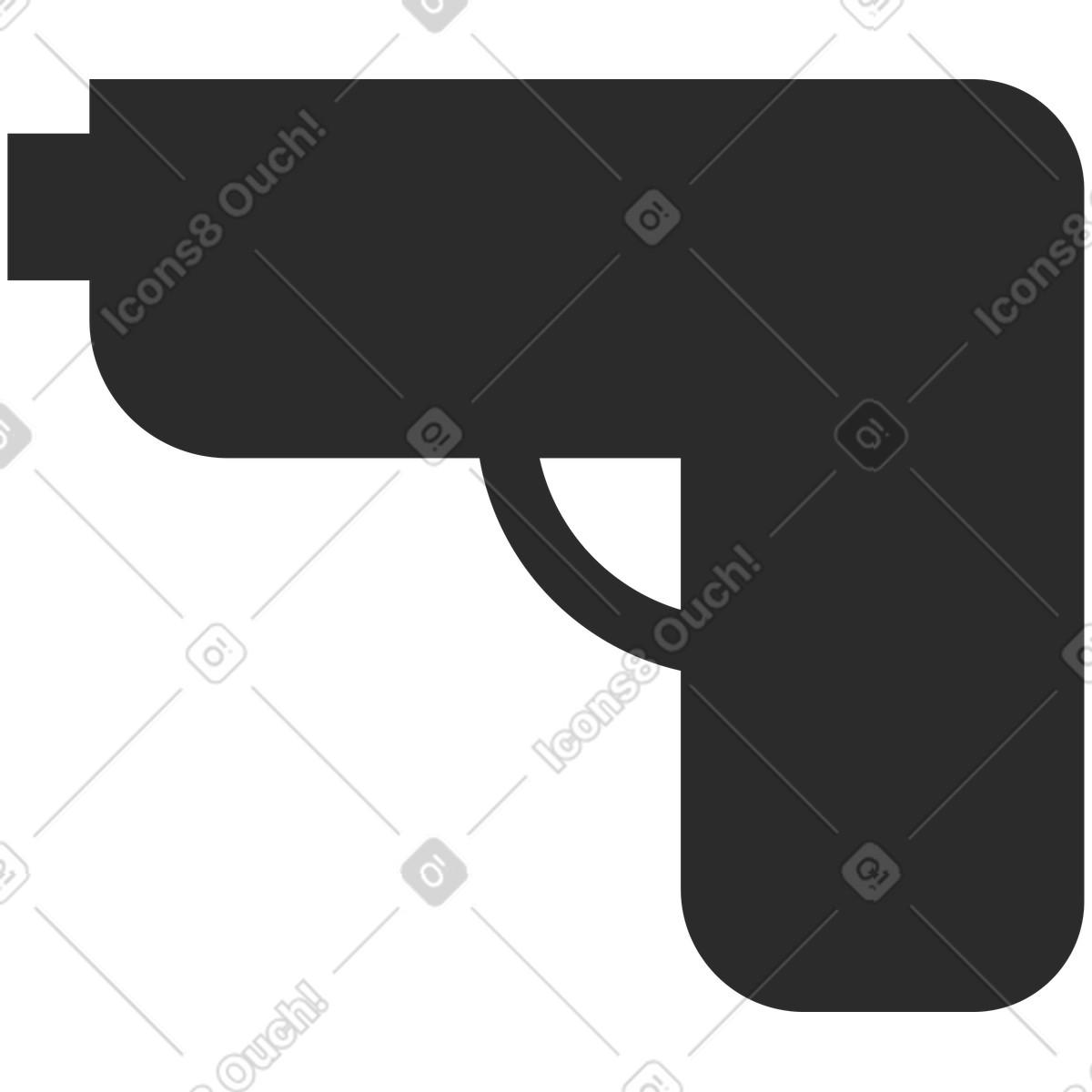 Ilustración Pistola en estilo Marginalia a descargar en PNG y SVG